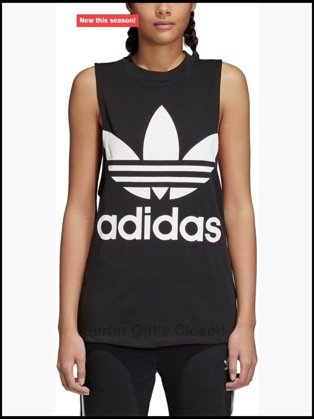 adidas Trefoil Tank Top Women's Relaxed Fit Sleeveless Athletic